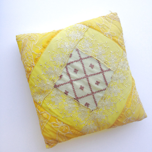 CUSHION, Indian - Yellow